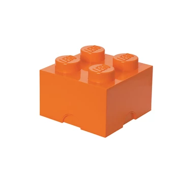 Termékkép a dobozról - LEGO® Kiegészítő - Tároló kocka 4-es narancs