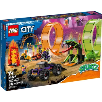 Termékkép a dobozról - LEGO® 60339 Kaszkadőr aréna dupla hurokkal