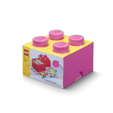 Termékkép a dobozról - LEGO® Kiegészítő - Tároló kocka 4-es pink