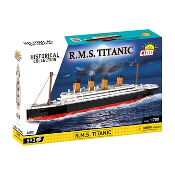 Termékkép a dobozról -COBI-1680 - R.M.S. Titanic – 1:700 méretarány - 100% kompatibilis minden más kedvelt márkával