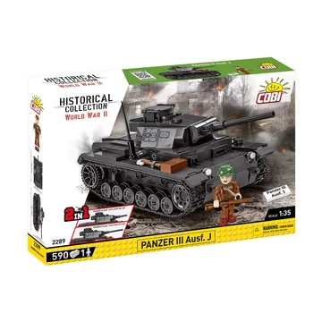 Termékkép a dobozról -COBI-2289 – Panzer III Ausf. J – 100% kompatibilis minden más kedvelt márkával