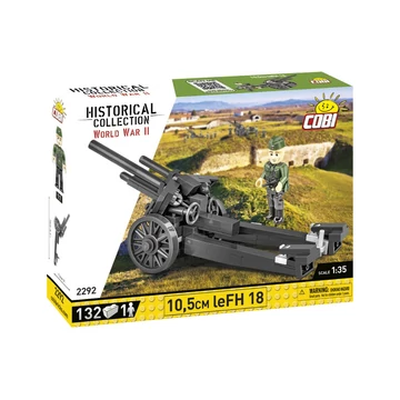 Termékkép a dobozról -COBI-2292 – 10,5 cm leFH 18 könnyű tarack – 100% kompatibilis minden más kedvelt márkával