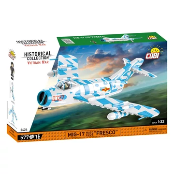 Termékkép a dobozról -COBI-2424 – MiG-17 NATO kód 'Fresco' – Szovjet vadászgép – 100% kompatibilis minden más kedvelt márkával