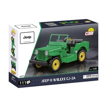 Termékkép a dobozról -COBI-24517 – Jeep Willys CJ-2A (Zöld) – 100% kompatibilis minden más kedvelt márkával