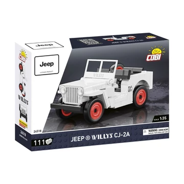 Termékkép a dobozról -COBI-24518 – Jeep Willys CJ-2A (Fehér) – 100% kompatibilis minden más kedvelt márkával