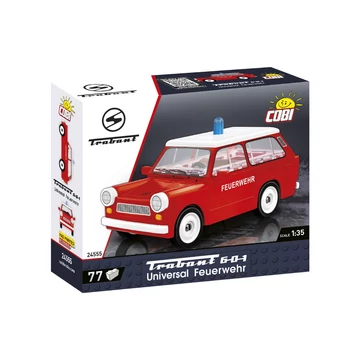 Termékkép a dobozról -COBI-24555 – Trabant 601 Universal Tűzoltóság – 100% kompatibilis minden más kedvelt márkával