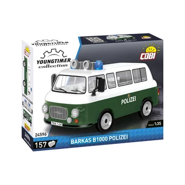 Termékkép a dobozról -COBI-24596 – Barkas B1000 Rendőrautó – 100% kompatibilis minden más kedvelt márkával
