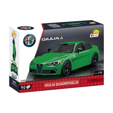 Termékkép a dobozról -COBI-24605 – Alfa Romeo Giulia Quadrifoglio (zöld) – 100% kompatibilis minden más kedvelt márkával