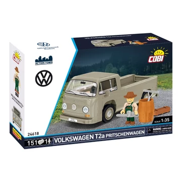Termékkép a dobozról -COBI-24618 – Volkswagen T2a platós kisteherautó – 100% kompatibilis minden más kedvelt márkával