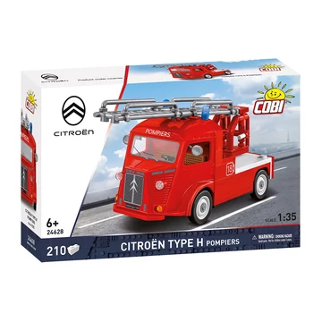 Termékkép a dobozról - COBI 24628 - Citroen Type H Pompiers - klasszikus francia tűzoltó furgon