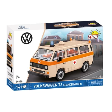 Termékkép a dobozról - COBI 24636 - Volkswagen T3 Krankenwagen - mentő kisbusz modell