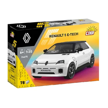 Termékkép a dobozról - COBI 24675 - Renault 5 E-Tech Electric - fehér