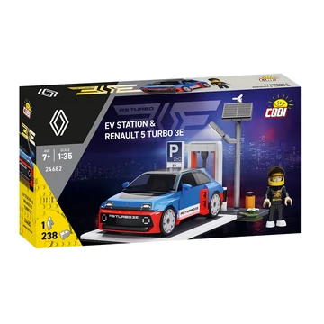 Termékkép a dobozról - COBI 24682 - EV Station & Renault 5 Turbo 3E - 100% kompatibilis minden más kedvelt márkával
