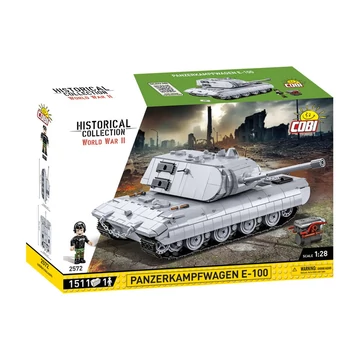 Termékkép a dobozról -COBI-2572 – Panzerkampfwagen E-100 szupernehéz harckocsi – 100% kompatibilis minden más kedvelt márkával
