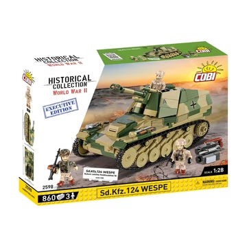 Termékkép a dobozról -COBI-2598 – Sd.Kfz. 124 Wespe önjáró tarack – 100% kompatibilis minden más kedvelt márkával