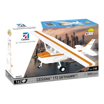 Termékkép a dobozról -COBI-26623 – Cessna 172 Skyhawk (Narancs) – 100% kompatibilis minden más kedvelt márkával
