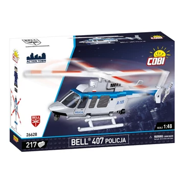 Termékkép a dobozról -COBI-26628 – Bell 407 – Rendőrség – 100% kompatibilis minden más kedvelt márkával