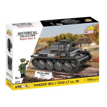 Termékkép a dobozról - COBI 2666 - Panzer 38(t) / (ČKD) LT vz.38 - 2 az 1-ben könnyű harckocsi