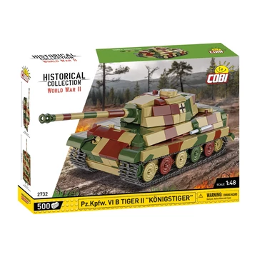 Termékkép a dobozról -COBI-2732 – Tiger II „Königstiger” nehéz harckocsi – 100% kompatibilis minden más kedvelt márkával