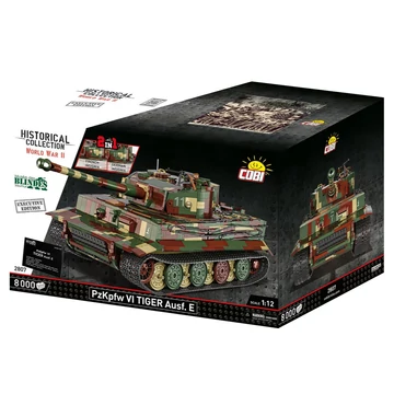 Termékkép a dobozról -COBI-2807 – PzKpfw VI Tiger – 2 az 1-ben – 100% kompatibilis minden más kedvelt márkával