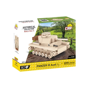 Termékkép a dobozról -COBI-3090 – Panzer III Ausf. L – német közepes harckocsi – 100% kompatibilis minden más kedvelt márkával