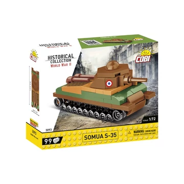 Termékkép a dobozról -COBI-3093 – SOMUA S-35 – francia közepes harckocsi – 100% kompatibilis minden más kedvelt márkával
