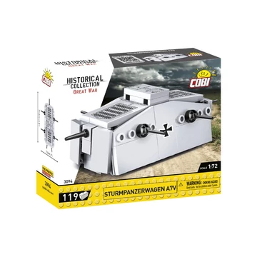 Termékkép a dobozról -COBI-3094 – Sturmpanzerwagen A7V – német nehéz harckocsi – 100% kompatibilis minden más kedvelt márkával