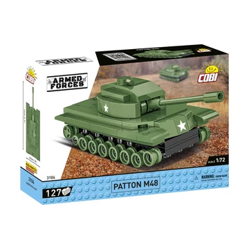 Termékkép a dobozról -COBI-3104 – Patton M48 – amerikai közepes harckocsi – 100% kompatibilis minden más kedvelt márkával