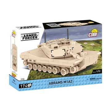 Termékkép a dobozról -COBI-3106 – Abrams M1A2 – amerikai harckocsi – 100% kompatibilis minden más kedvelt márkával