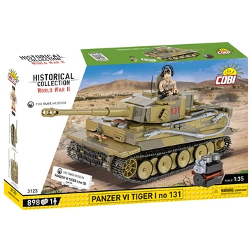 Termékkép a dobozról -COBI-3123 – Panzer VI Tiger I No. 131 harckocsi – 100% kompatibilis minden más kedvelt márkával