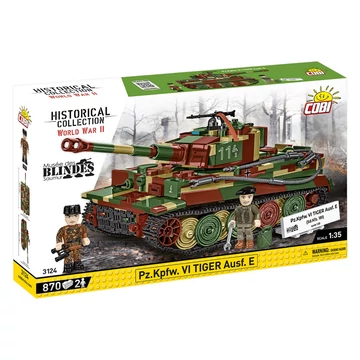 Termékkép a dobozról -COBI-3124 – Panzerkampfwagen VI Tiger Ausf. E – 100% kompatibilis minden más kedvelt márkával