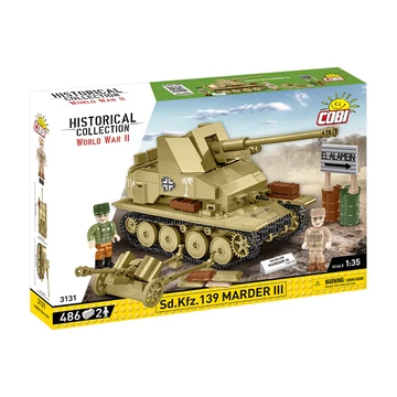 Termékkép a dobozról -COBI-3131 – Sd.Kfz. 139 Marder III páncéltörő löveg – 100% kompatibilis minden más kedvelt márkával