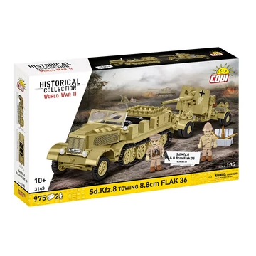 Termékkép a dobozról - COBI - 3143 - Sd.Kfz. 8 és 8,8 cm Flak 36 (DAK) - német féllánctalpas vontató és légvédelmi ágyú készlet