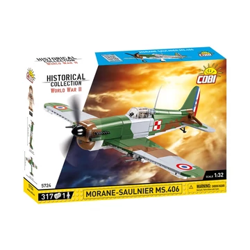 Termékkép a dobozról -COBI-5724 – Morane-Saulnier MS.406 – francia vadászrepülőgép – 100% kompatibilis minden más kedvelt márkával