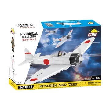 Termékkép a dobozról - COBI 5729 - Mitsubishi A6M2 "Zero-Sen" - japán vadászrepülő 