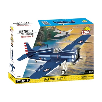 Termékkép a dobozról -COBI-5731 – F4F Wildcat – amerikai vadászrepülőgép – 100% kompatibilis minden más kedvelt márkával