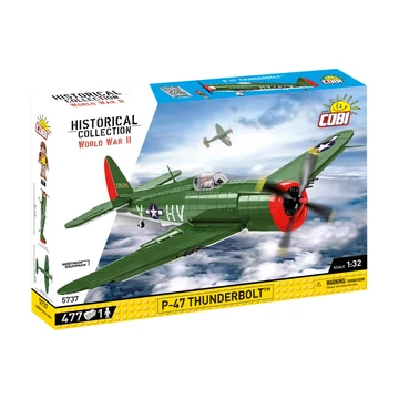 Termékkép a dobozról -COBI-5737 – P-47 Thunderbolt – amerikai vadászrepülőgép – 100% kompatibilis minden más kedvelt márkával