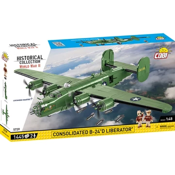 Termékkép a dobozról -COBI-5739 – B-24D Liberator – amerikai nehézbombázó – 100% kompatibilis minden más kedvelt márkával