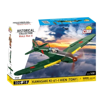 Termékkép a dobozról -COBI-5740 – Kawasaki Ki-61-I Hien „Tony” – japán vadászrepülőgép – 100% kompatibilis minden más kedvelt márkával
