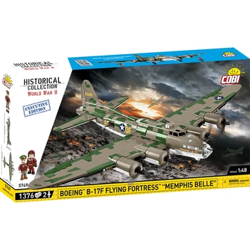 Termékkép a dobozról -COBI-5749 – B-17F Flying Fortress „Memphis Belle” – Executive Edition – 100% kompatibilis minden más kedvelt márkával