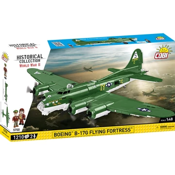 Termékkép a dobozról -COBI-5750 – B-17G Flying Fortress – amerikai nehézbombázó – 100% kompatibilis minden más kedvelt márkával