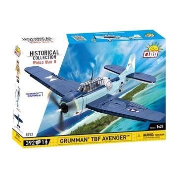 Termékkép a dobozról -COBI-5752 – Grumman TBF Avenger – amerikai torpedóvető – 100% kompatibilis minden más kedvelt márkával