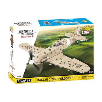 Termékkép a dobozról -COBI-5760 – Macchi MC.202 Folgore – olasz vadászrepülőgép – 100% kompatibilis minden más kedvelt márkával