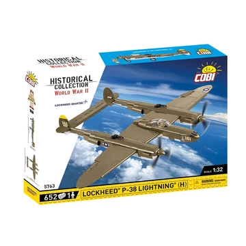 Termékkép a dobozról - COBI 5763 - Lockheed P-38H Lightning - amerikai vadászrepülő 