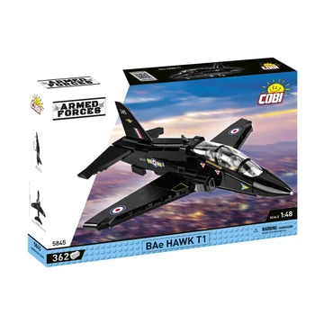 Termékkép a dobozról -COBI-5845 – BAe Hawk T1 – Brit kiképző repülőgép – 100% kompatibilis minden más kedvelt márkával