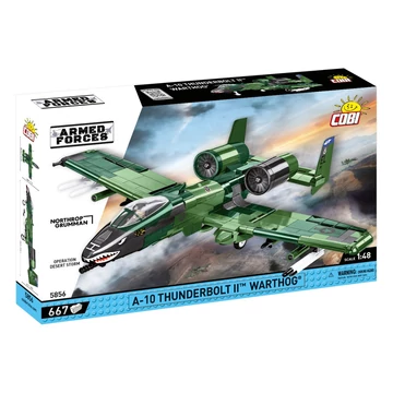 Termékkép a dobozról -COBI-5856 – A-10 Thunderbolt II Warthog – Csatarepülőgép – 100% kompatibilis minden más kedvelt márkával