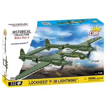 Termékkép a dobozról -COBI-5882 - Lockheed P-38 Lightning vadászbombázó – 100% kompatibilis minden más kedvelt márkával