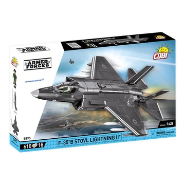Termékkép a dobozról -COBI-5895 – F-35B Lightning II – Lopakodó vadászgép – 100% kompatibilis minden más kedvelt márkával