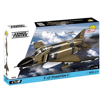 Termékkép a dobozról -COBI-5898 – F-4F Phantom II – Német többfeladatú vadászbombázó – 100% kompatibilis minden más kedvelt márkával