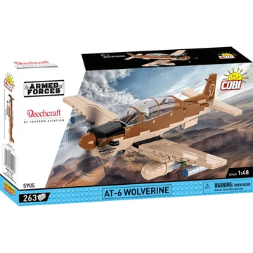 Termékkép a dobozról -COBI-5905 – AT-6 Wolverine (Beechcraft) – Könnyű támadó repülőgép – 100% kompatibilis minden más kedvelt márkával